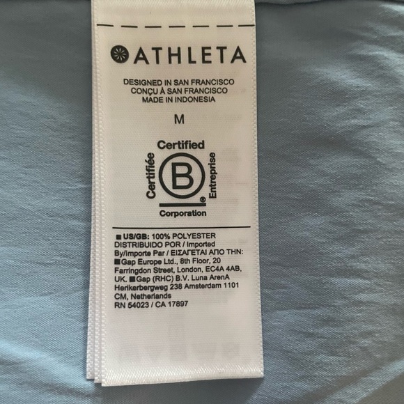 Athleta Performance Poplin Top Oversized Heron Blue Medium 882549 - Picture 7 of 13